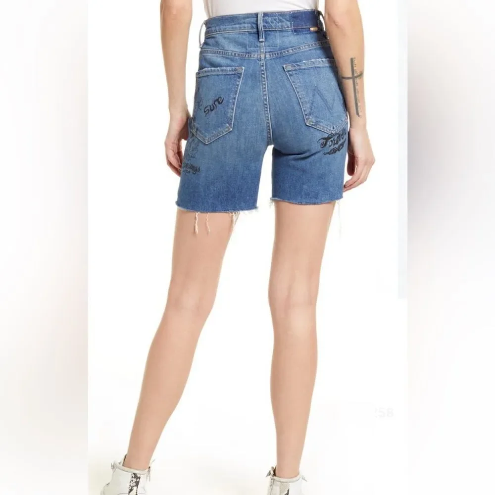 Mother smokin high waist frayed hem shorts size 28 and size 29, NWT
